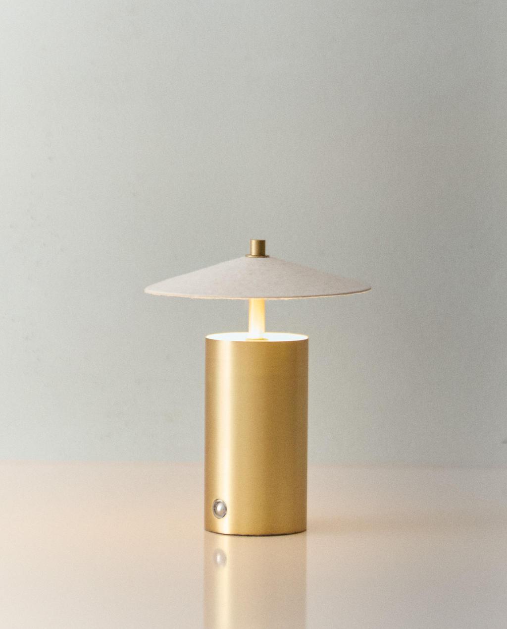 LÁMPARA MESA PANTALLA PAPEL INALÁMBRICA