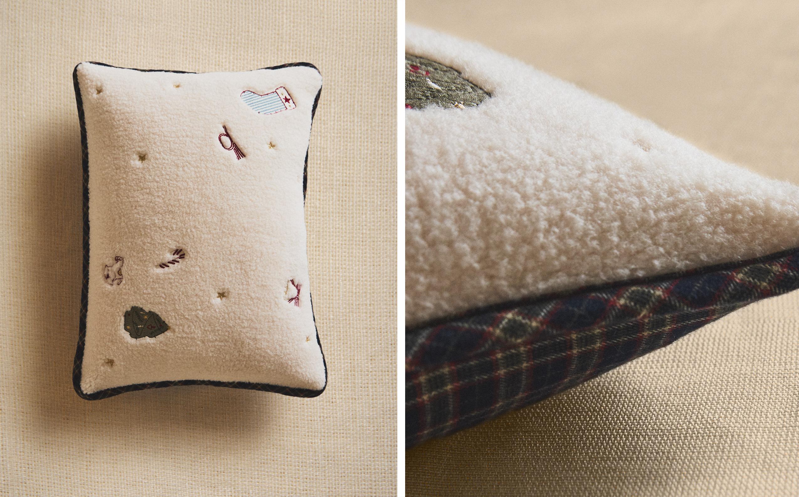 クリスマスチェック柄キッズクッションカバー | Zara Home 日本