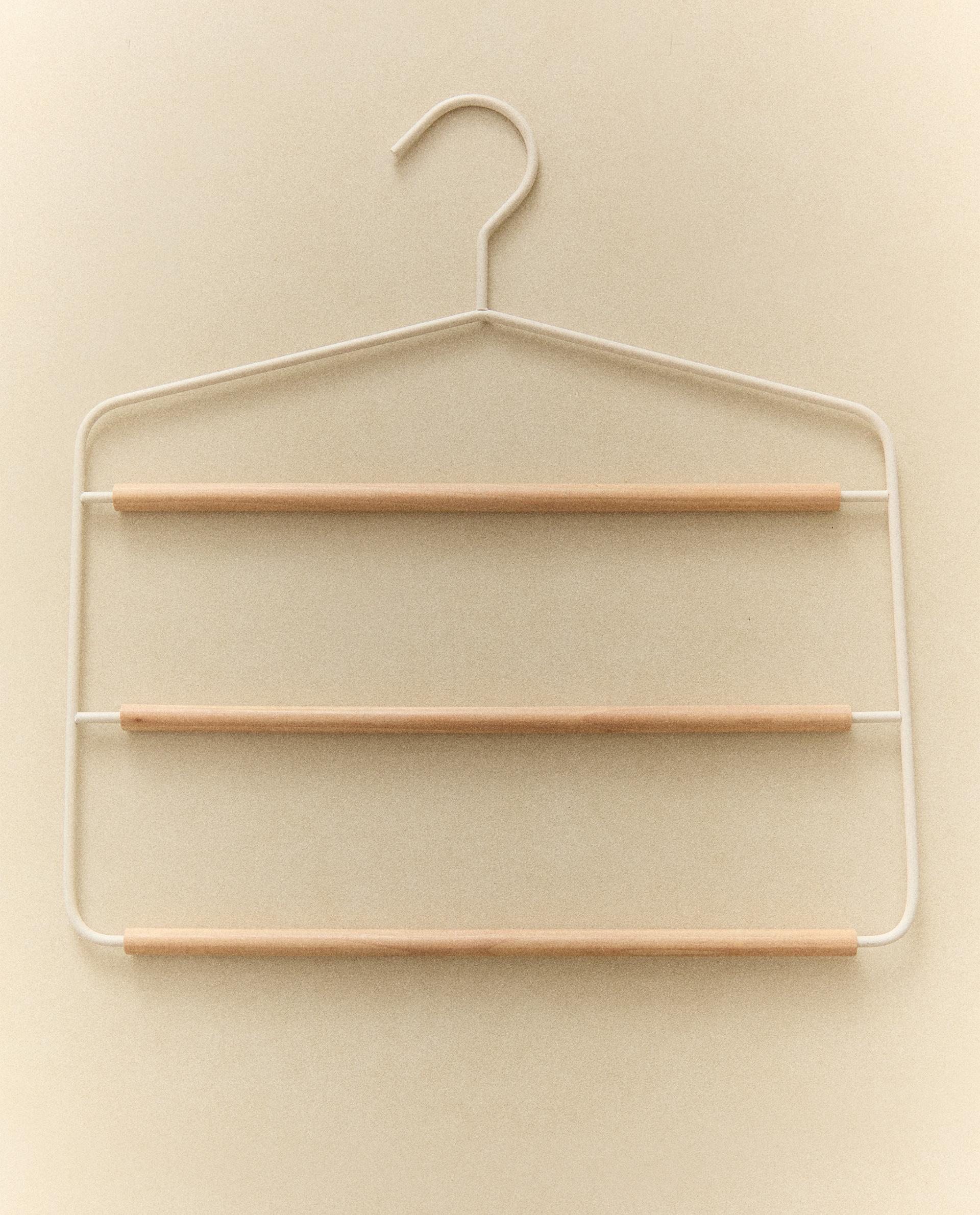 PERCHA METAL Y MADERA CARO 3 PANTALON