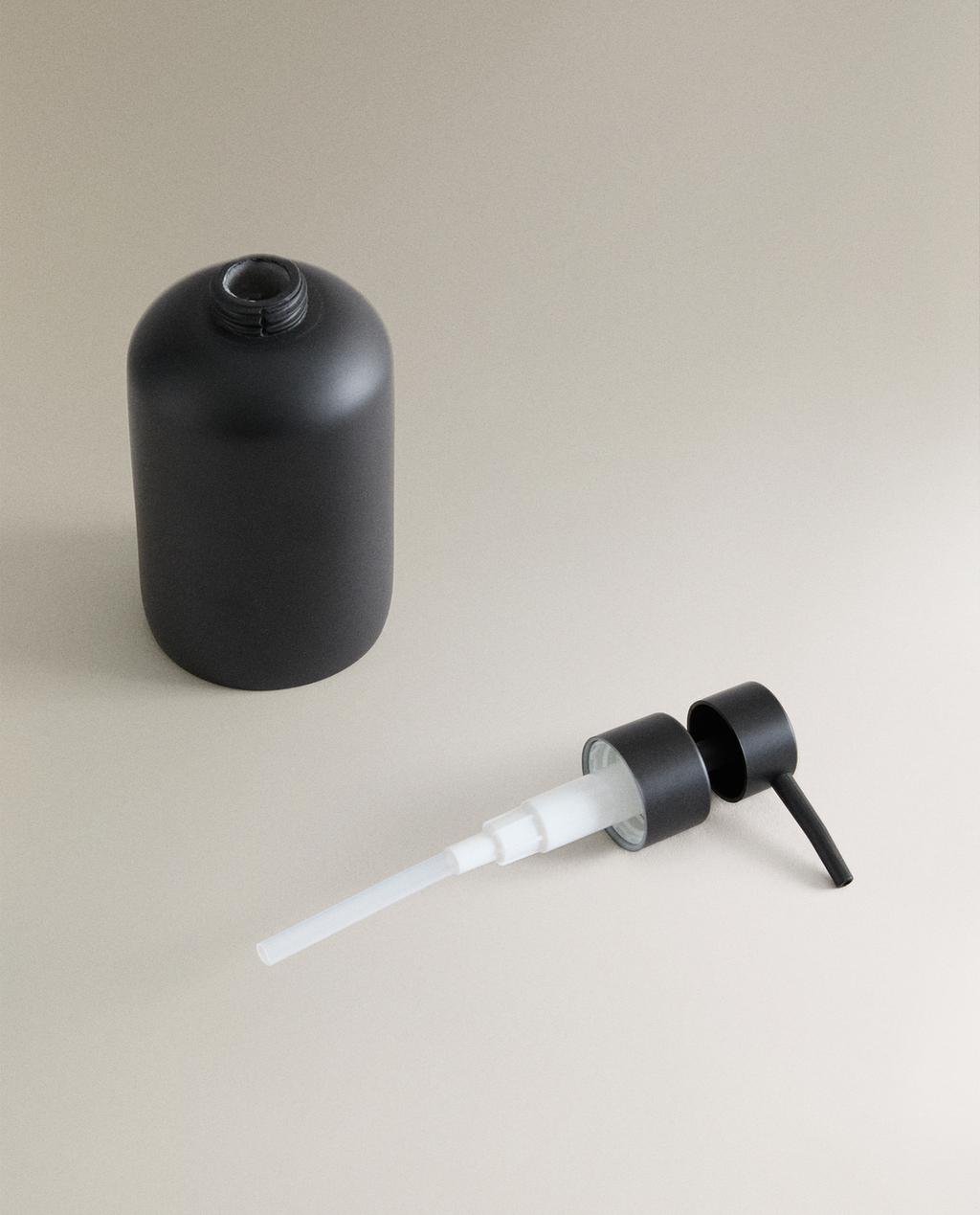 BLACK RESIN SOAP DISPENSER