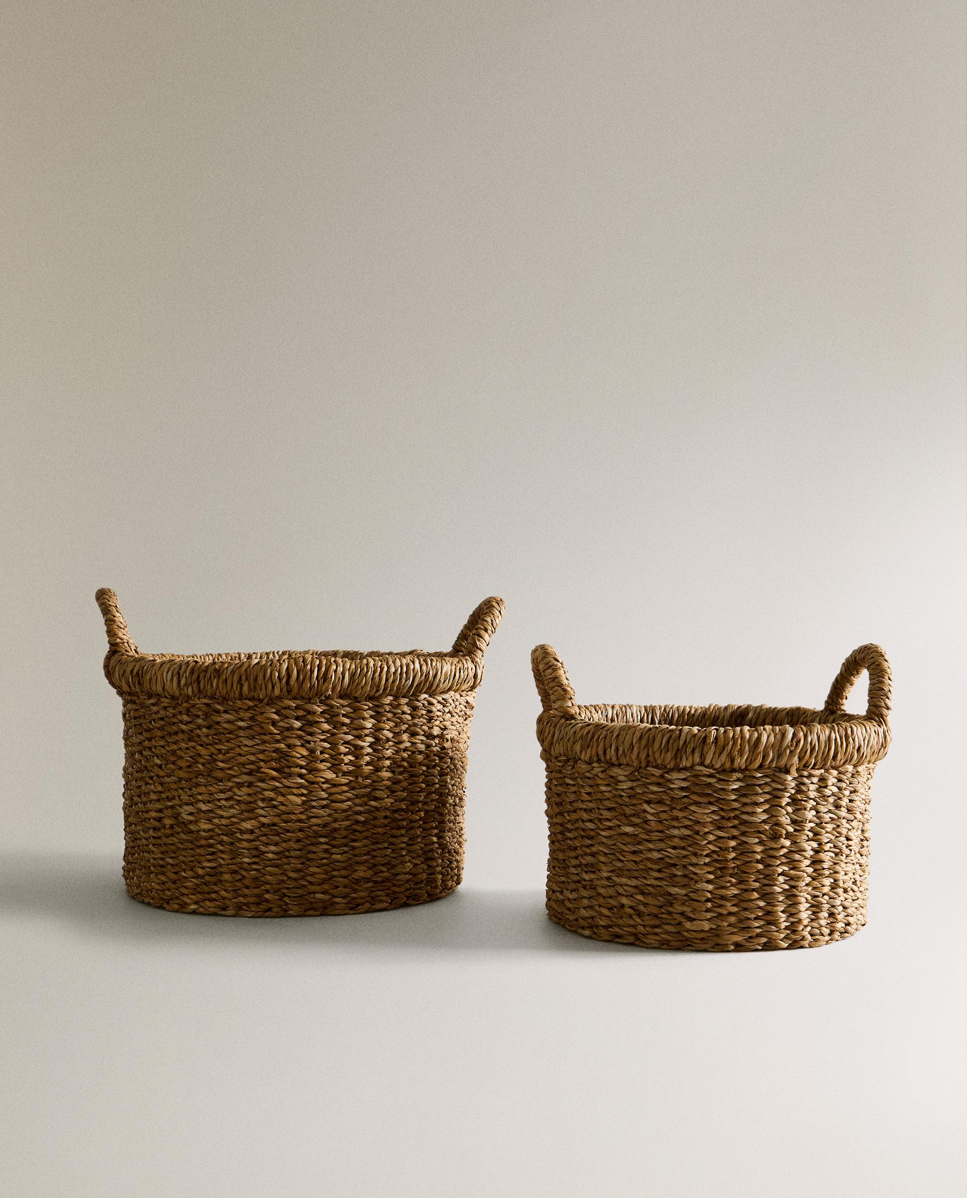 バスケット 円柱形 シーグラス | Zara Home 日本/Japan