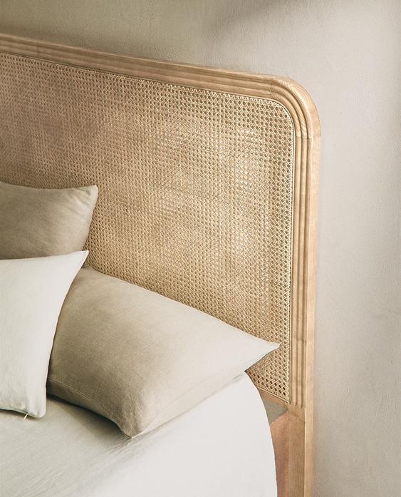 ASH AND RATTAN HEADBOARD
