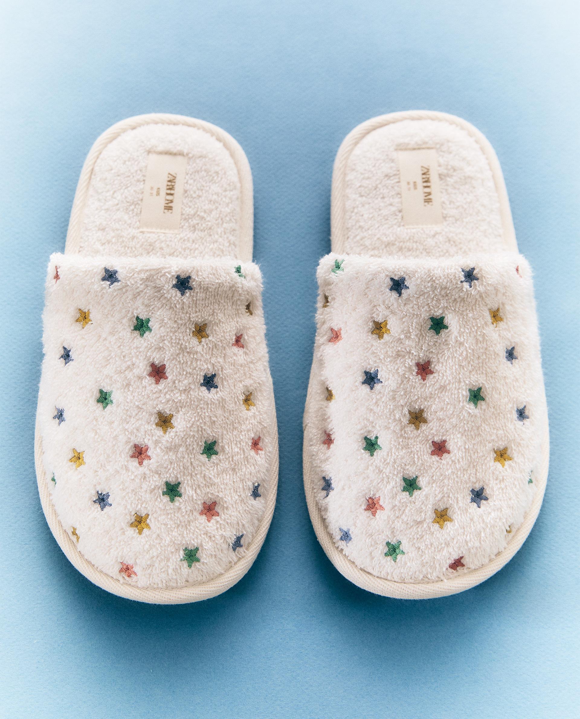 UMA WANG Morocco Slippers OFF WHITE靴 JACQUARD MULE SLIPPERS - Beige | ZARA United States