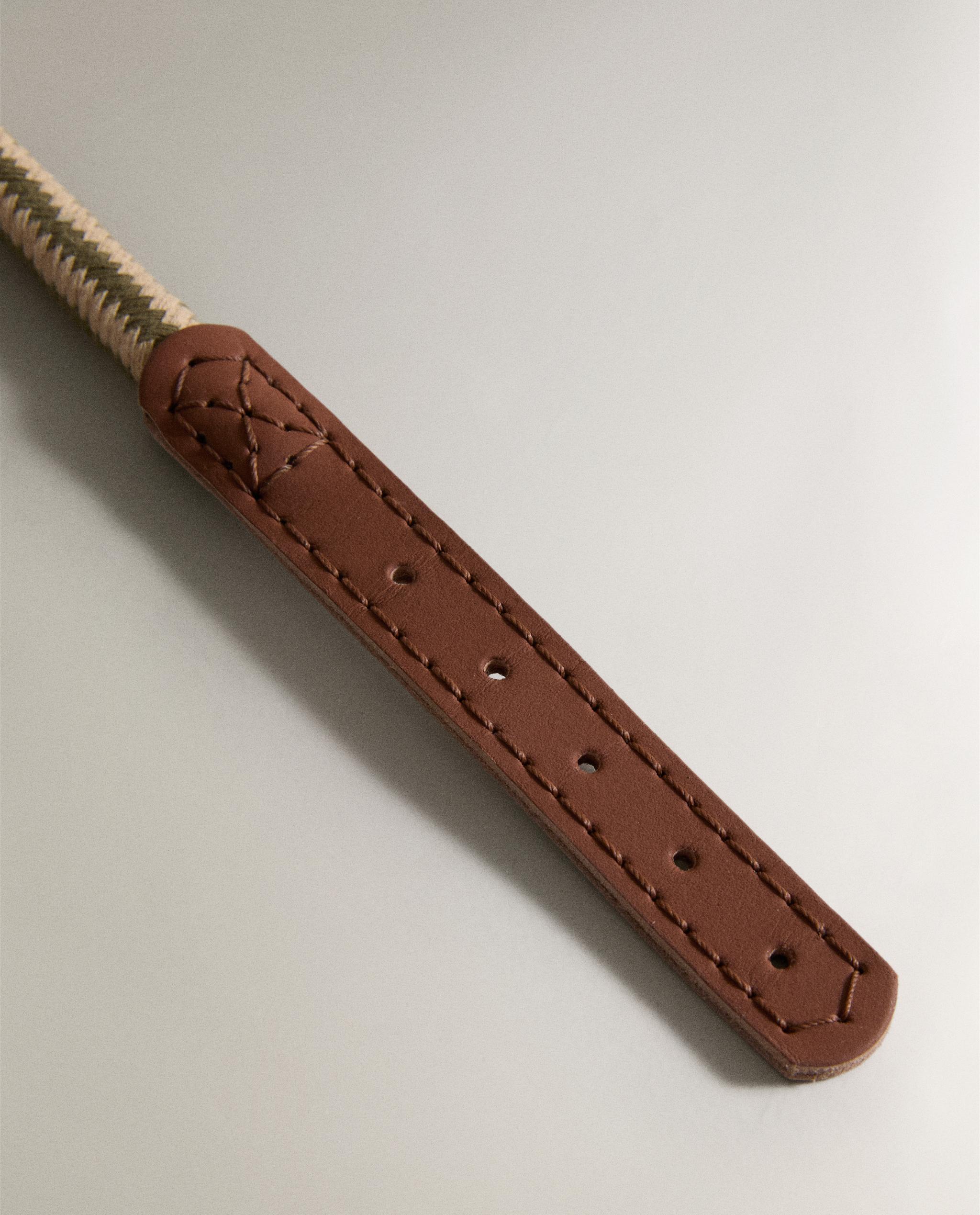 LEATHER AND ROPE DOG COLLAR product thumbnail 8