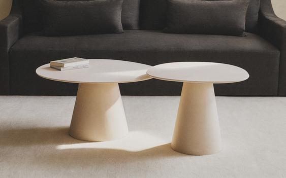COFFEE TABLE WITH A CONICAL BASE COFFEE TABLE WITH A CONICAL BASE