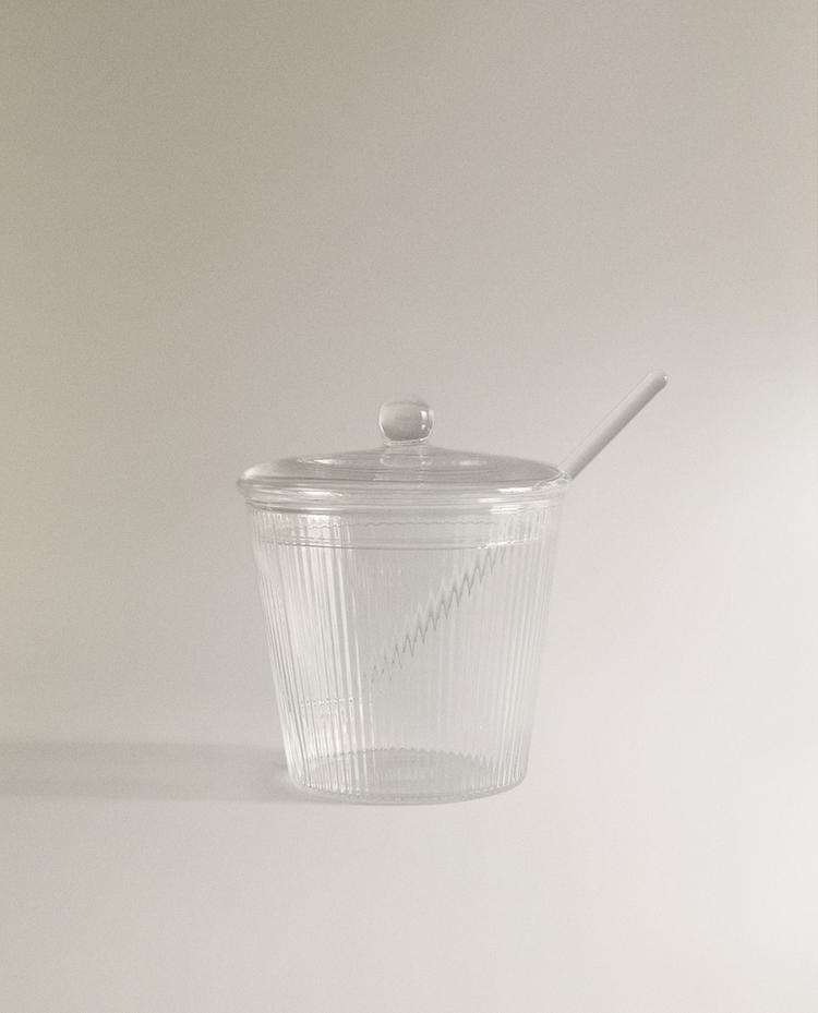 BOROSILICATE GLASS SUGAR BOWL
