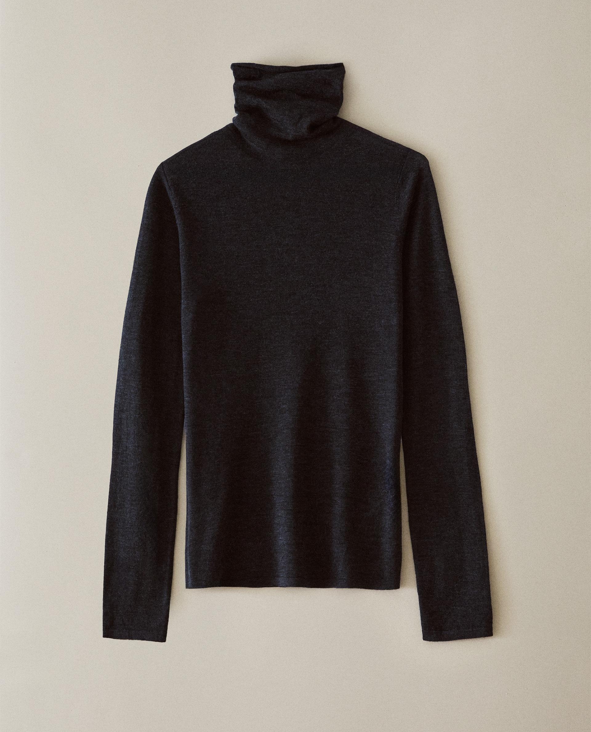 Collo Alto Maglie Lana Zara PULLOVER A COLLO ALTO IN LANA E SETA