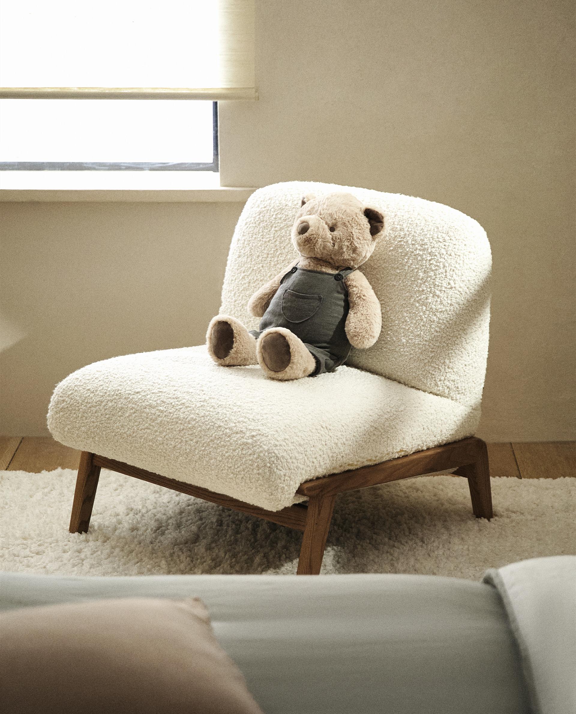 Arm Chair Zara Teddy Chair UPHOLSTERED BOUCLÉ WOOL ACCENT CHAIR