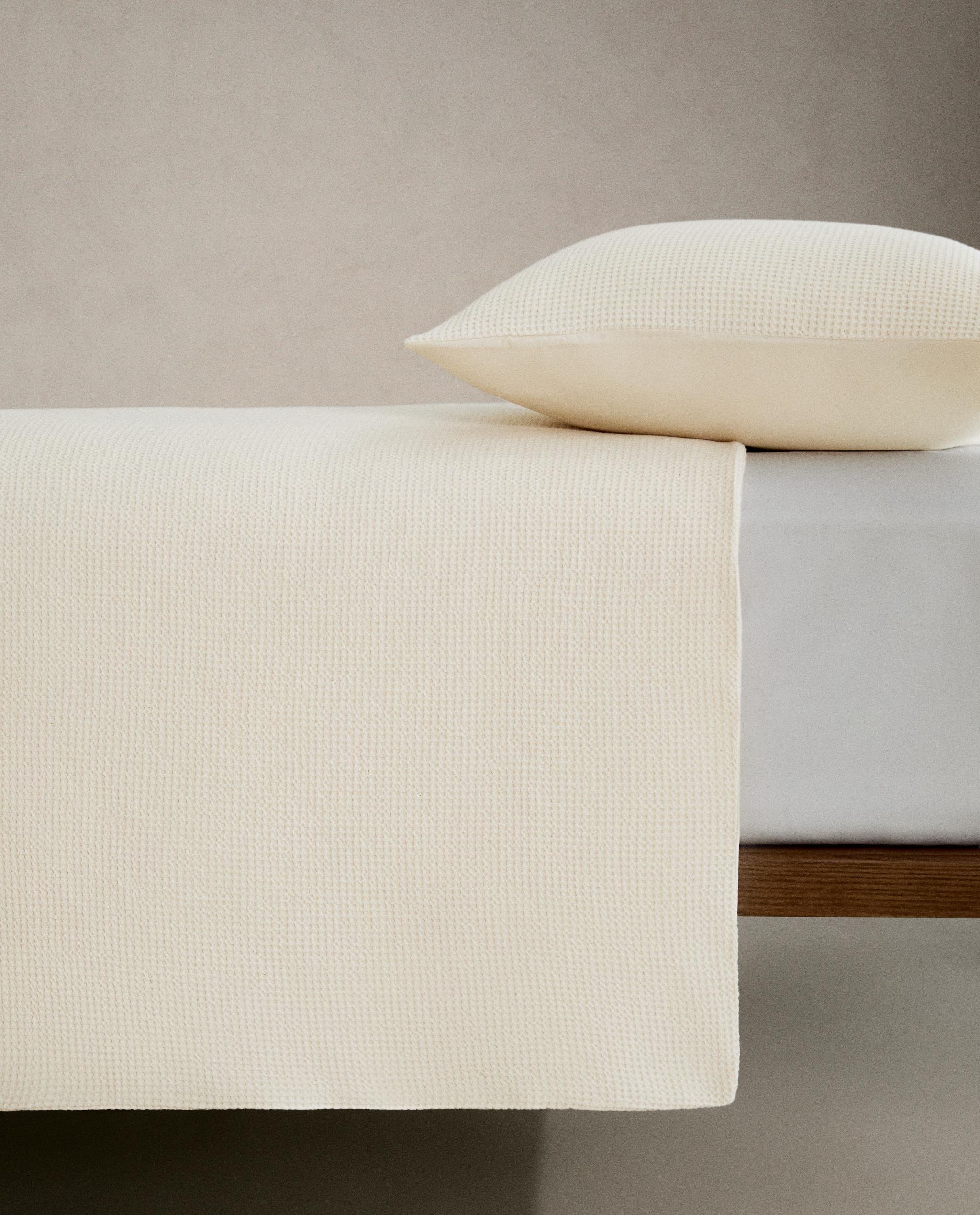 MINI WAFFLE-KNIT COTTON DUVET COVER product thumbnail 12