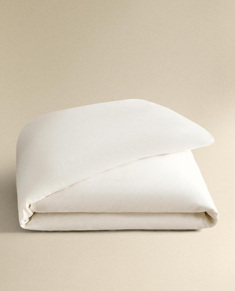 EMBROIDERED DUVET COVER WITH TRIM