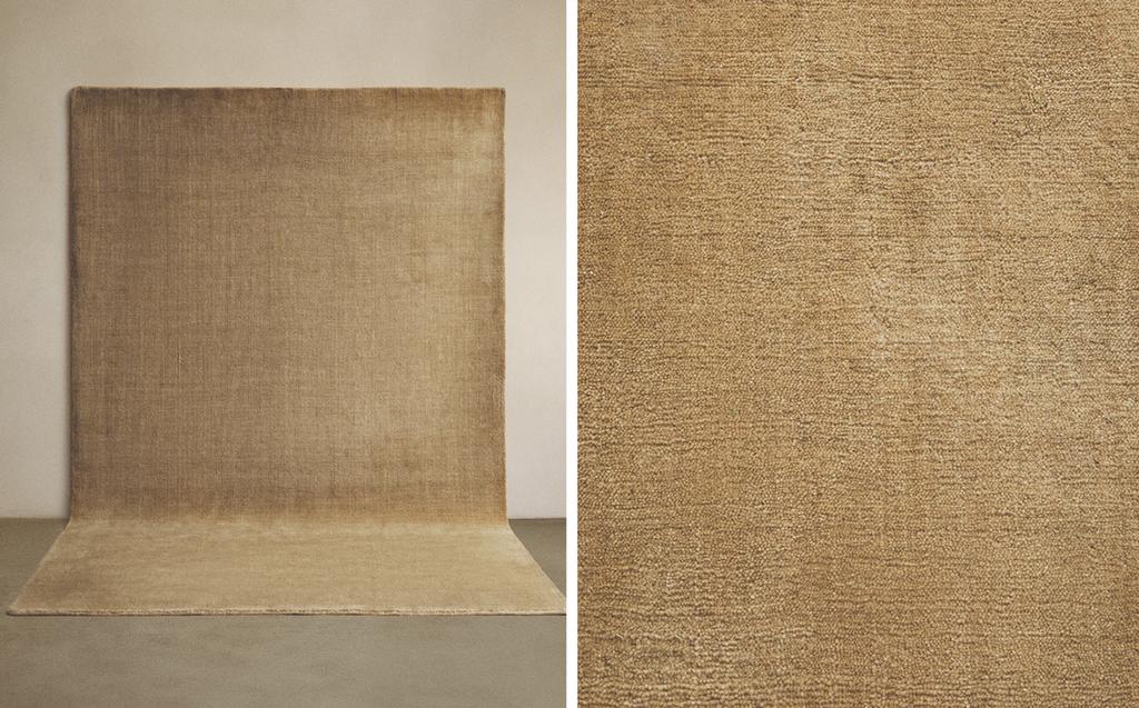 WOOL RUG WITH PLAIN DESIGN