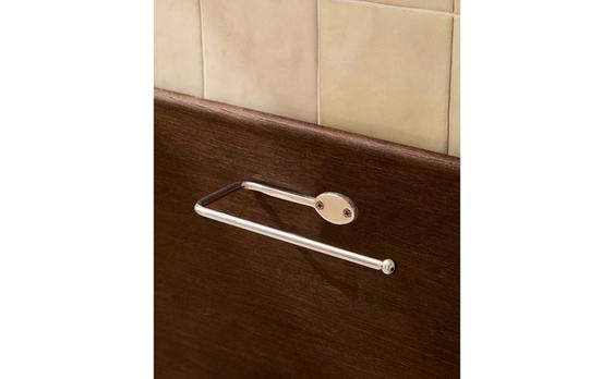 PORTARROLLOS BAÑO METAL PLATEADO
