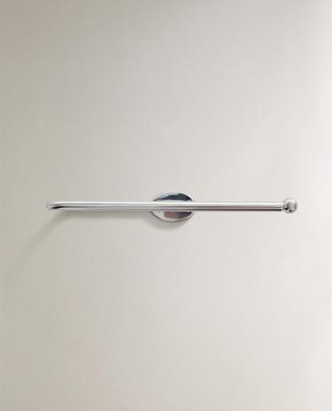 SILVER METAL TOILET PAPER HOLDER