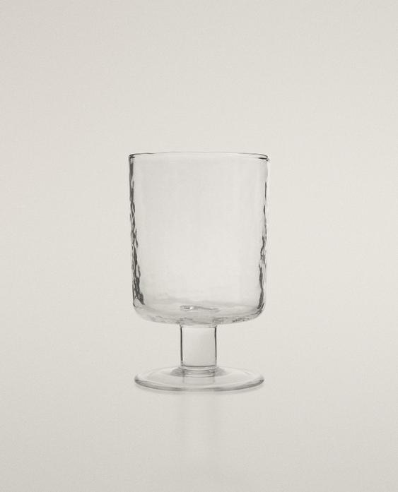 TAÇA DE VIDRO MARTELADO