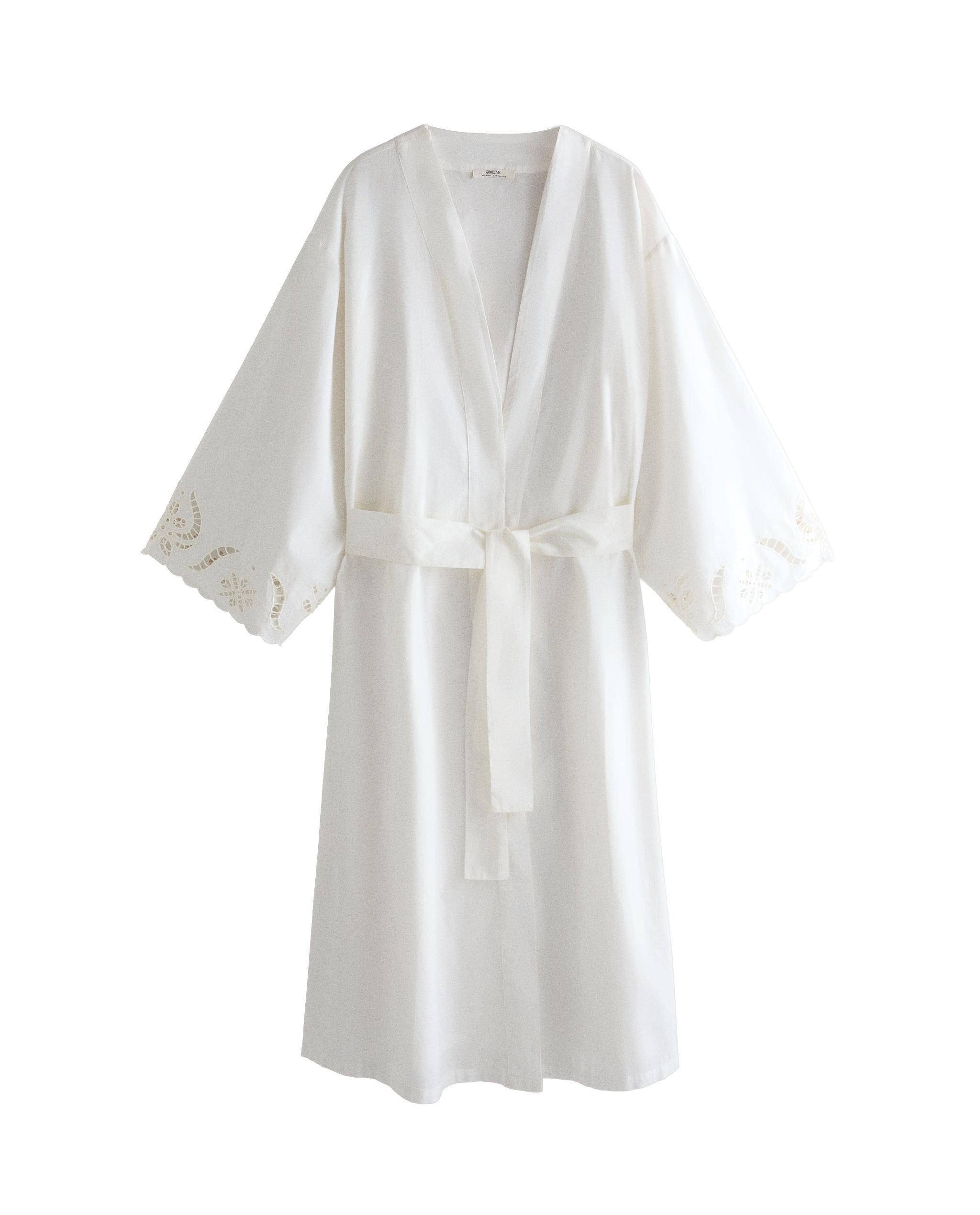 COTTON DRESSING GOWN WITH EMBROIDERY product thumbnail 7