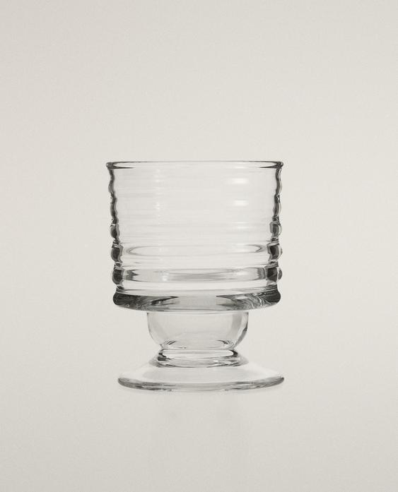 WIJNGLAS MET RELIËFLIJNEN