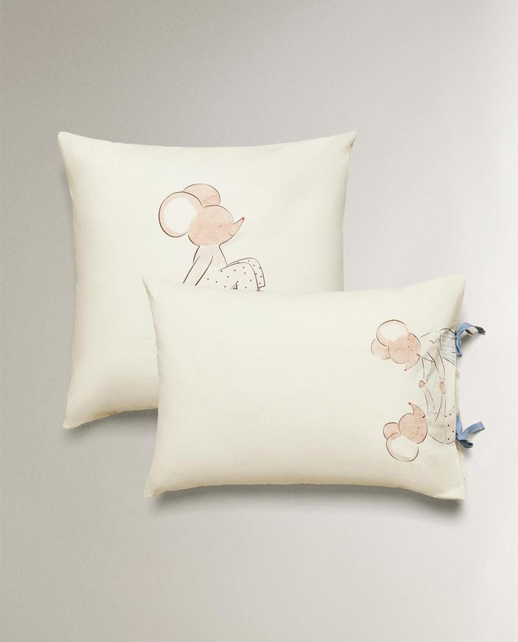 OTROŠKA PREVLEKA ZA VZGLAVNIK Z MIŠKAMI