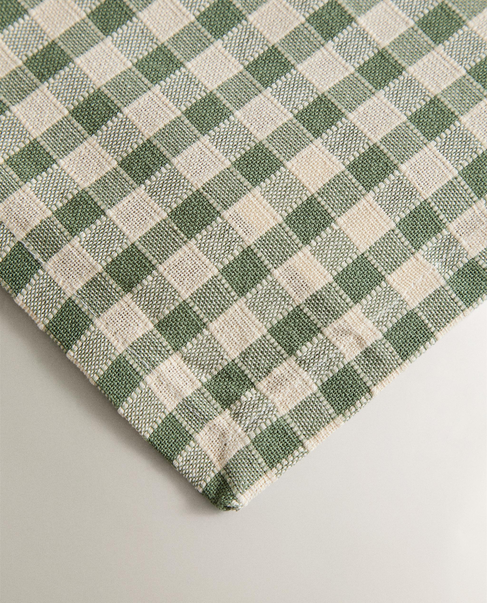 CHECK TABLECLOTH WITH TOPSTITCHING product thumbnail 8