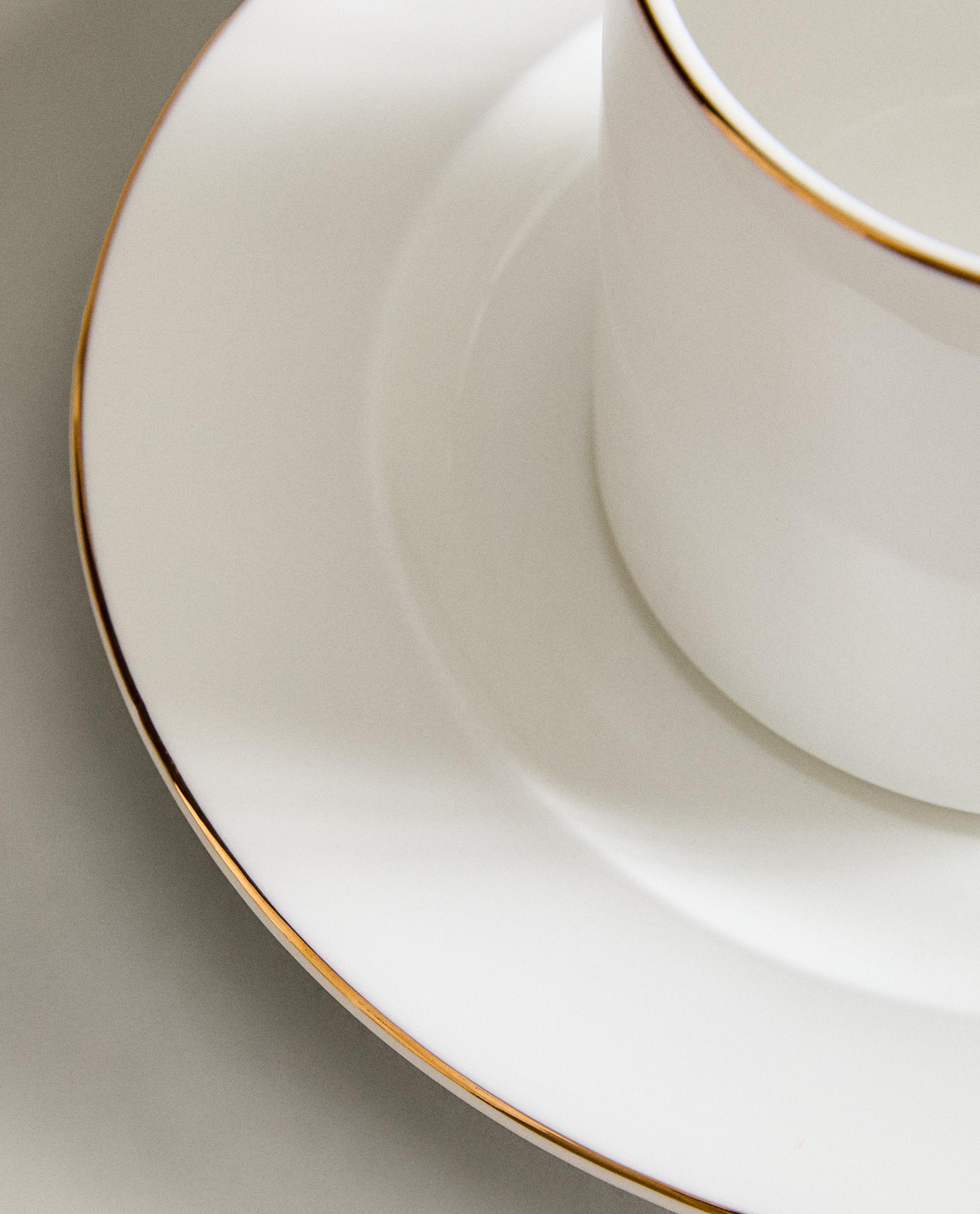 RIMMED BONE CHINA TEACUP AND SAUCER product thumbnail 7