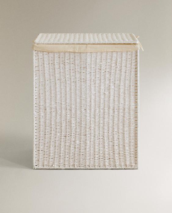 LAUNDRY BASKET WITH TWO COMPARTMENTS