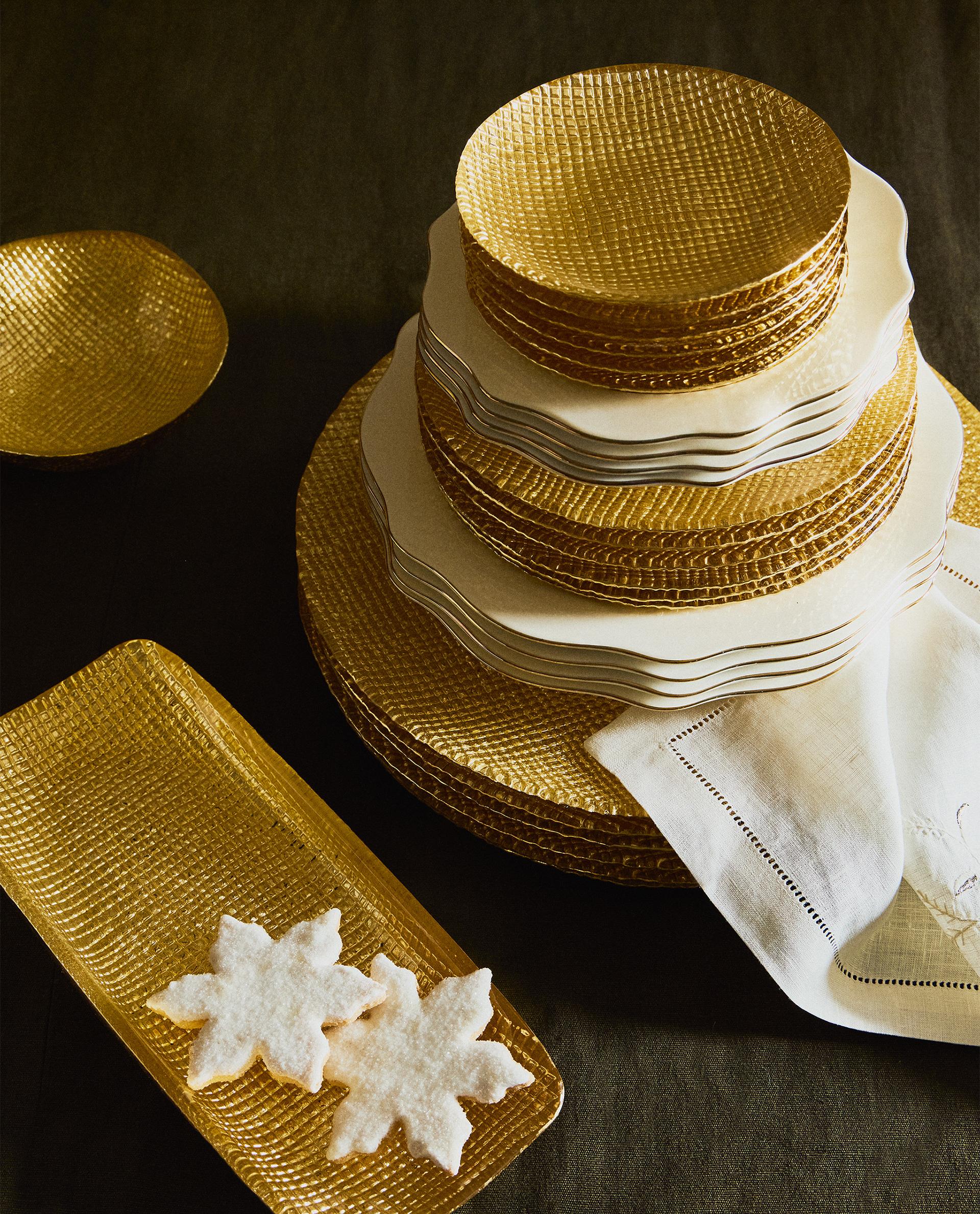 不規則な形のゴールドガラス食器 | Zara Home 日本/Japan