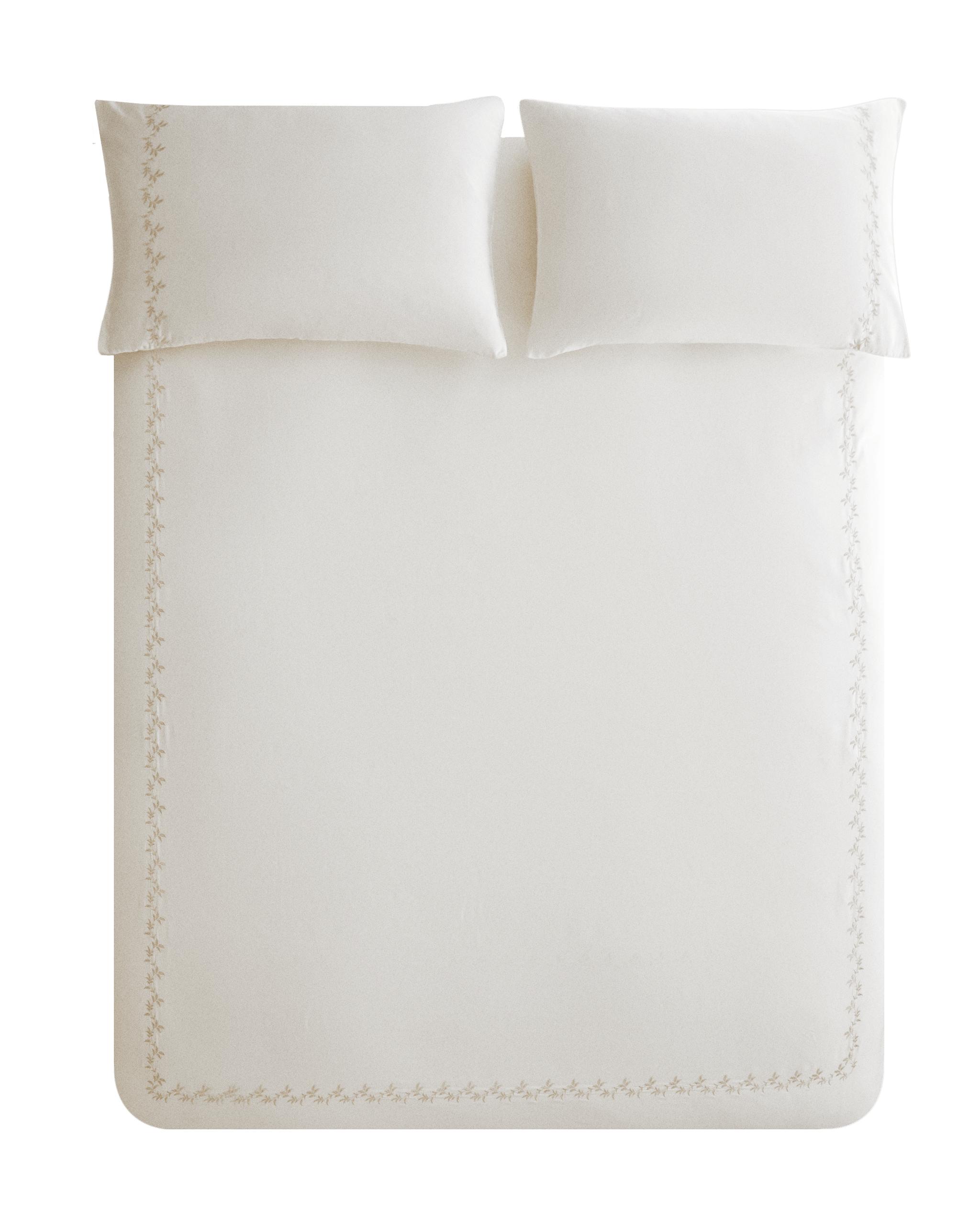 SATEEN DUVET COVER WITH EMBROIDERED LEAVES product thumbnail 17