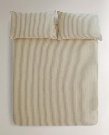 CRINKLE STRIPED COTTON DUVET COVER CRINKLE STRIPED COTTON DUVET COVER