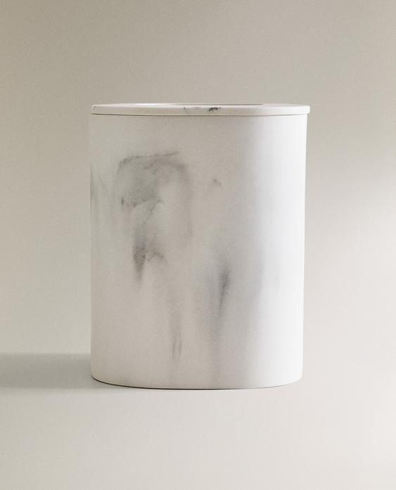 MARBLE-EFFECT BATHROOM BIN