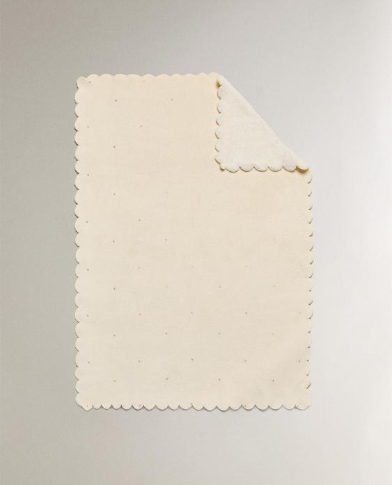 SHINY EMBROIDERED FLEECE BABY BLANKET