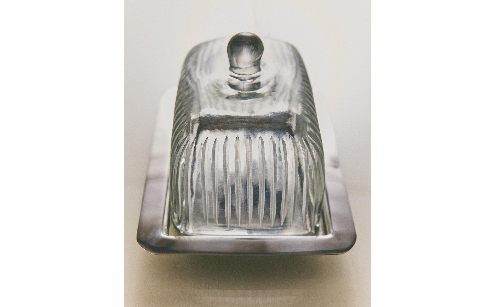 MANTEIGUEIRA DE VIDRO E AÇO INOXIDÁVEL