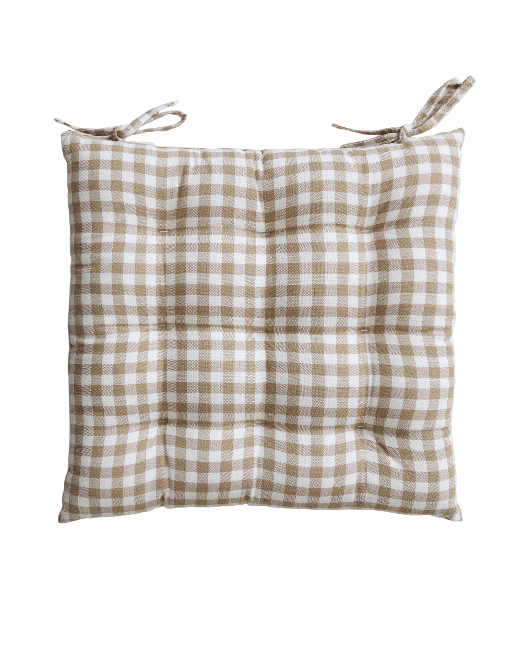 DYED THREAD CHECK CHAIR CUSHION product thumbnail 7