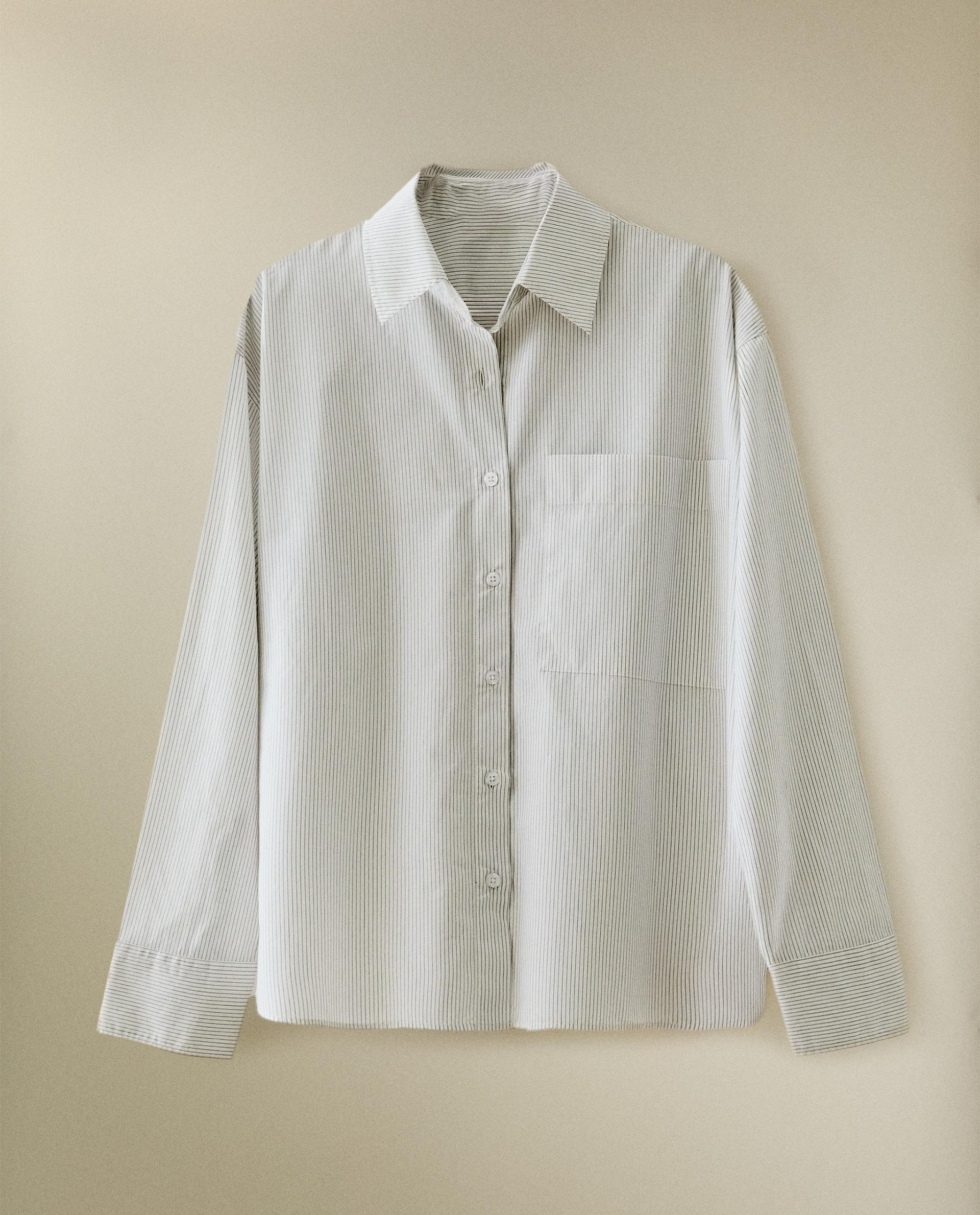 M*o様 タグ付き新品★ZARAのポプリンシャツパッド入りネック★XS-Sサイズ タグ付き新品☆ZARAのポプリンシャツパッド入りネック☆XS-Sサイズ