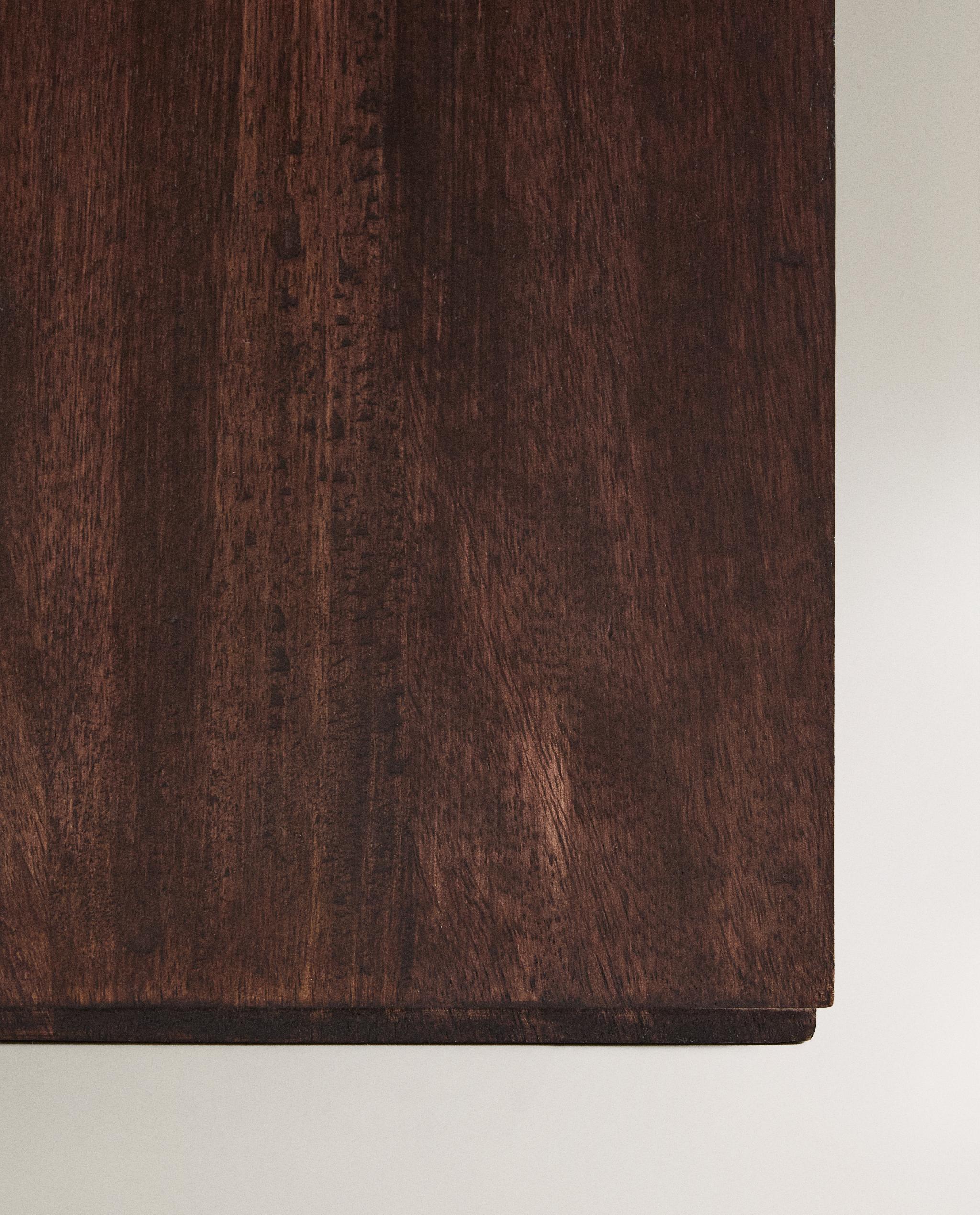 SQUARE DARK WOODEN BATHROOM BIN product thumbnail 8