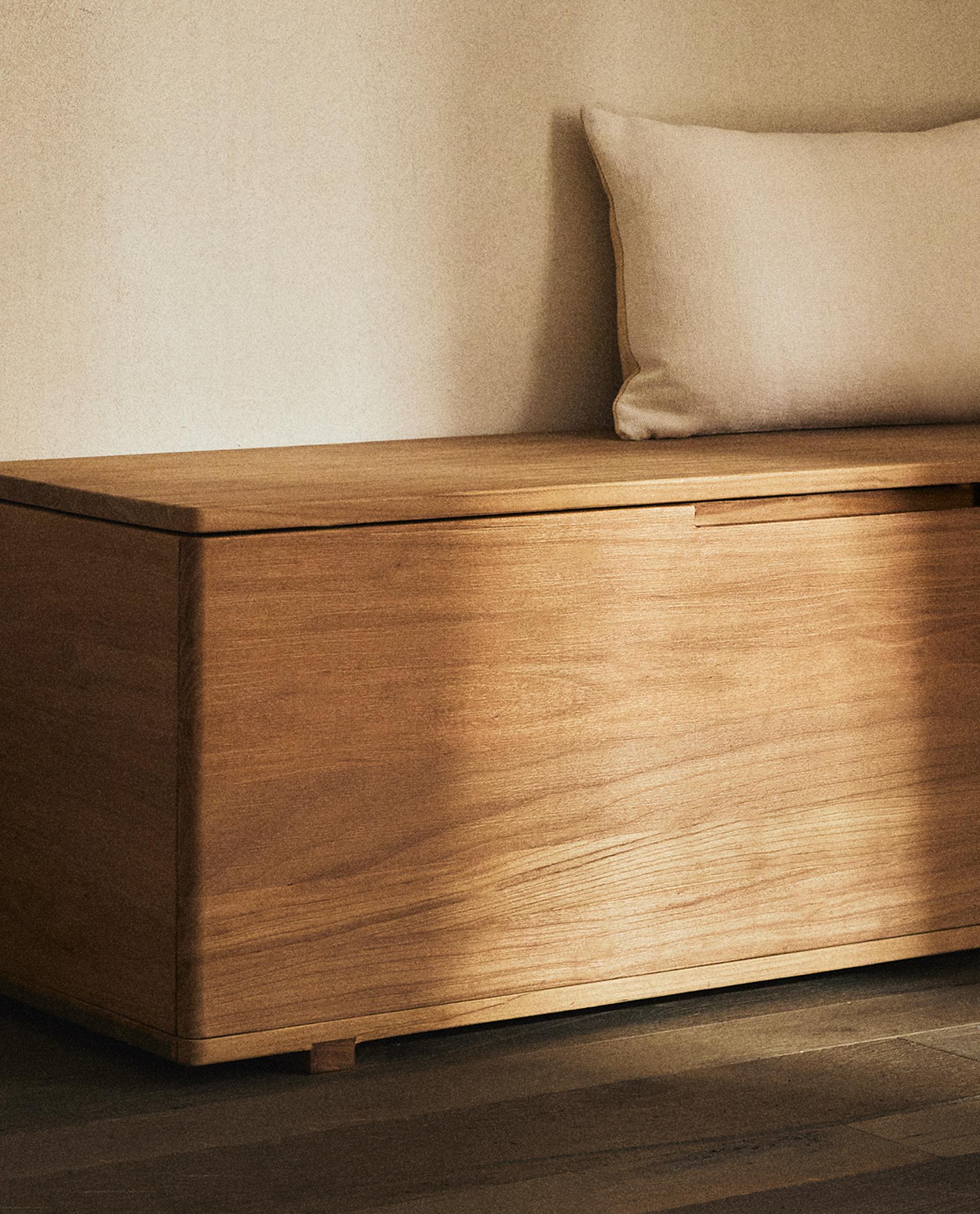 ELM WOOD BENCH WITH STORAGE | Zara Home United Kingdom