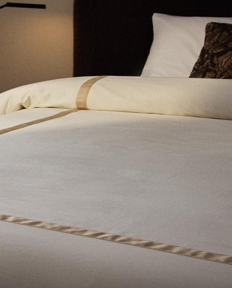 HOUSSE DE COUETTE SATIN FRONTIÈRE (300 FILS)