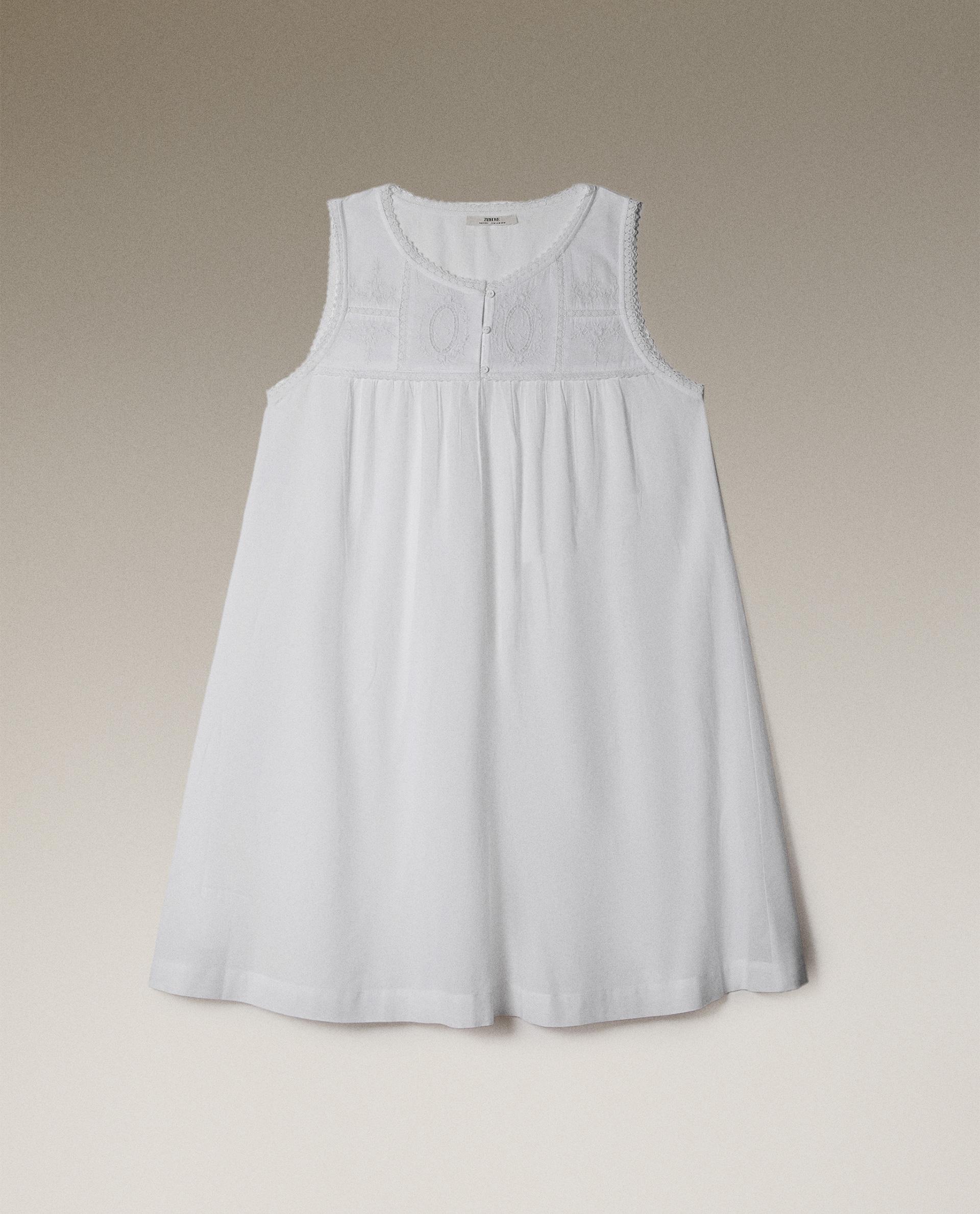 ZARA HOME コットンナイトドレス 刺繍入り 4175/121 コットンナイトドレス 刺繍入り | Zara Home 日本/Japan