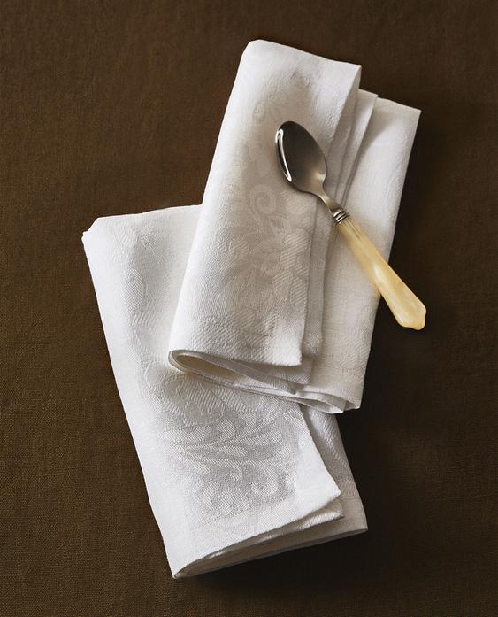 حزمة فوط مائدة كتان جاكار (حزمة 2 قطعة)