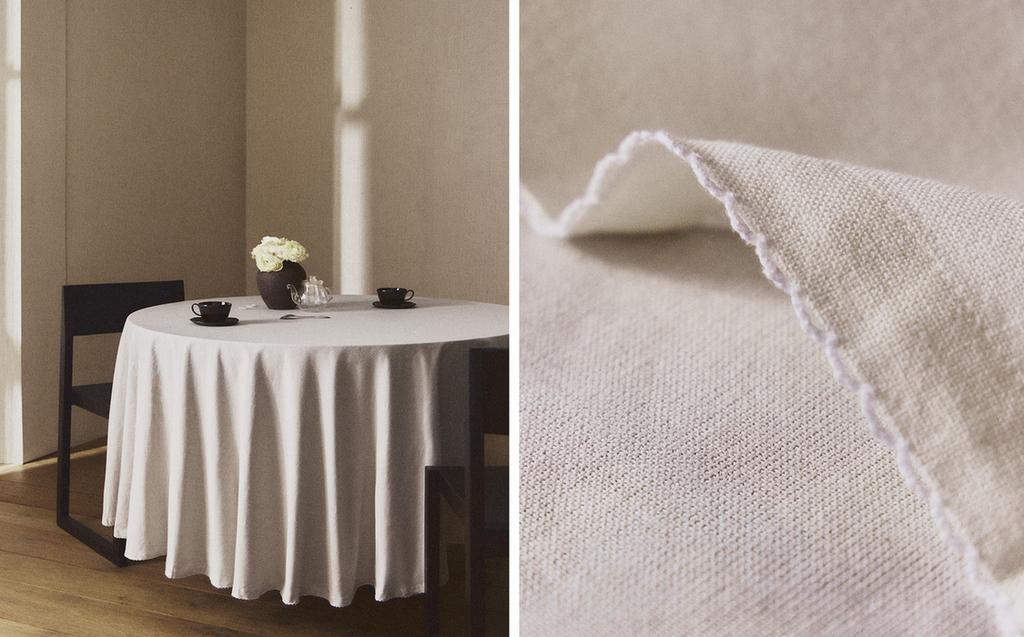 ROUND SCALLOPED TABLECLOTH