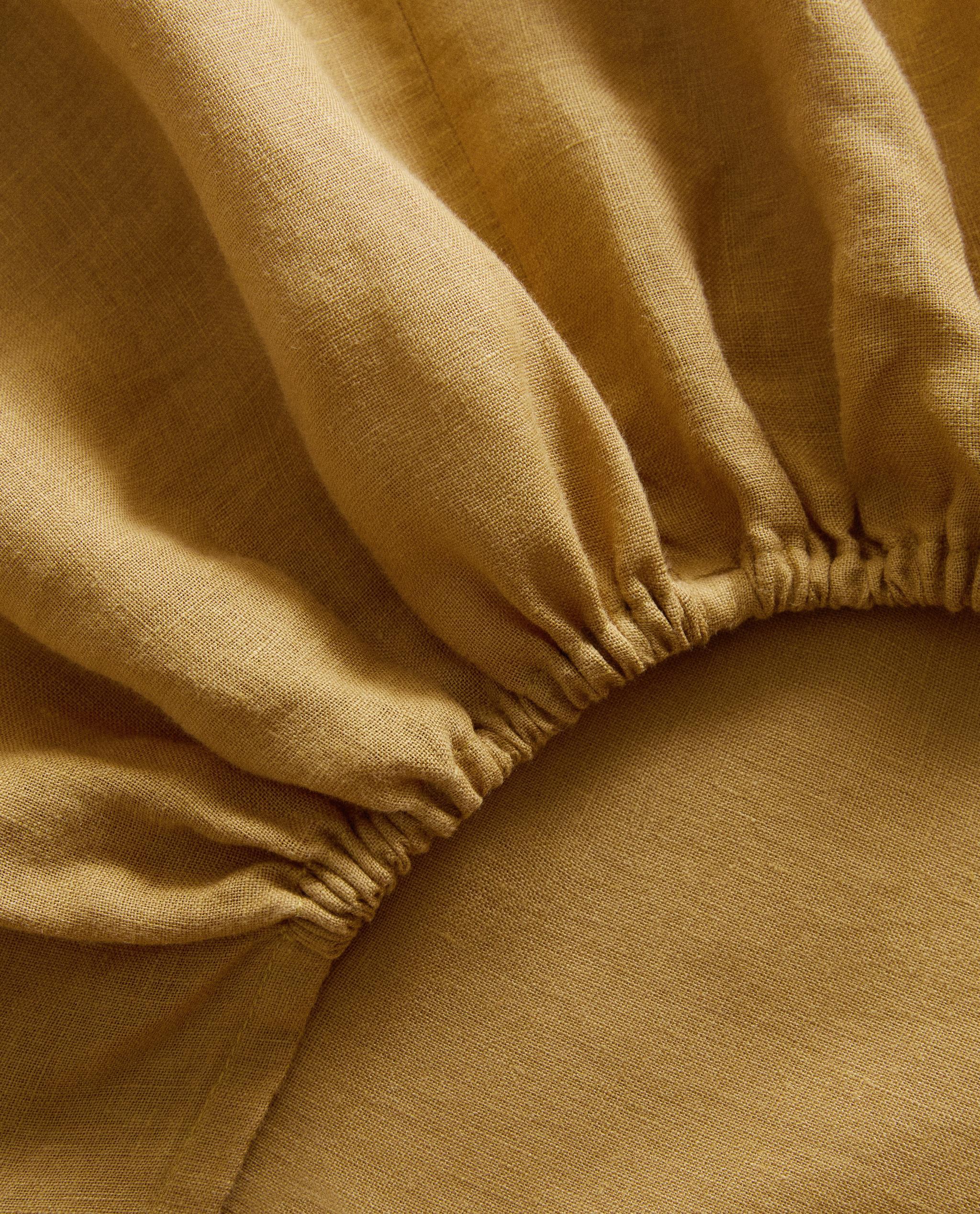 (140 GSM) WASHED LINEN FITTED SHEET product thumbnail 12