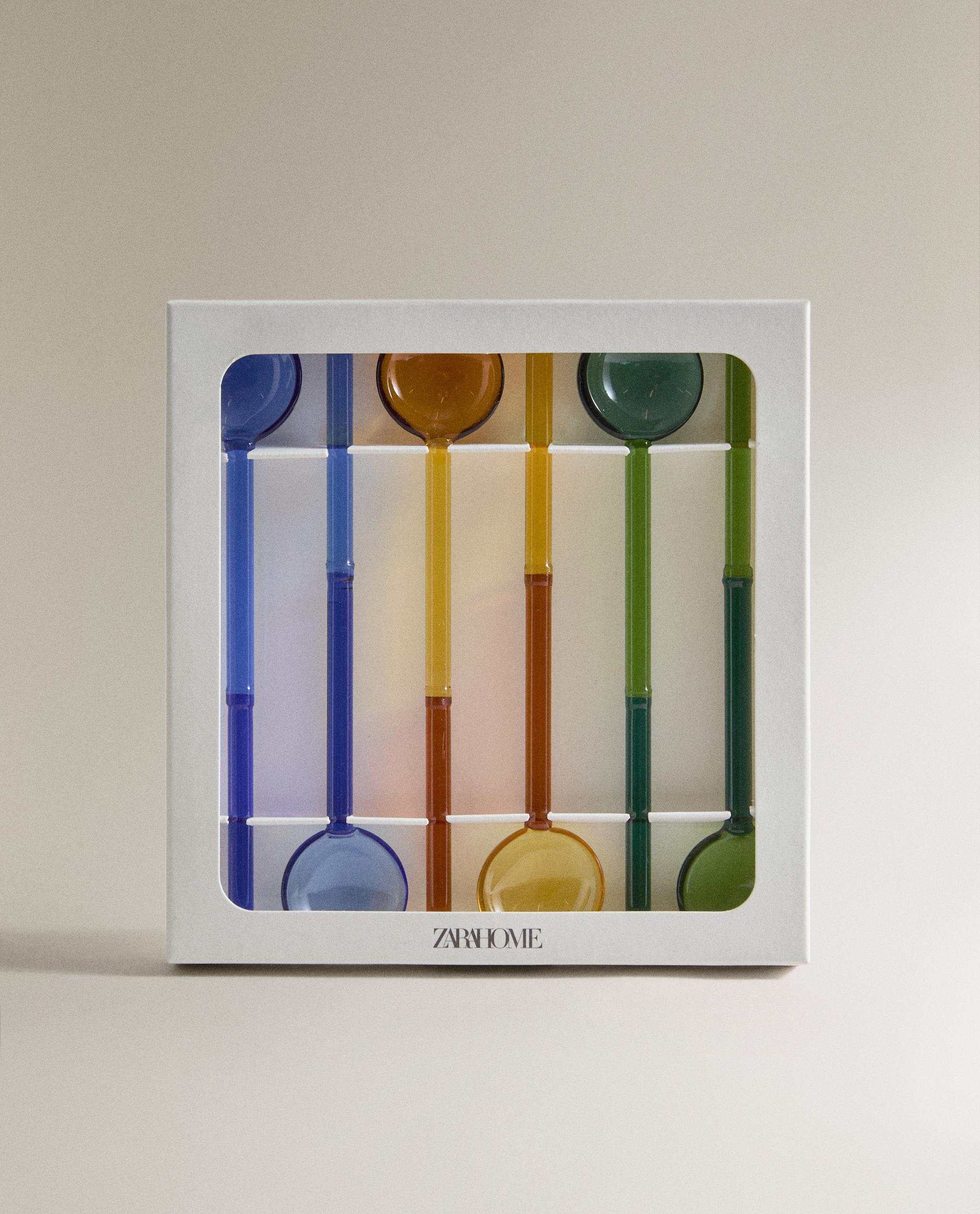 PACK OF COLOURED BOROSILICATE ICE CREAM DESSERT SPOONS (PACK OF 6) product thumbnail 4