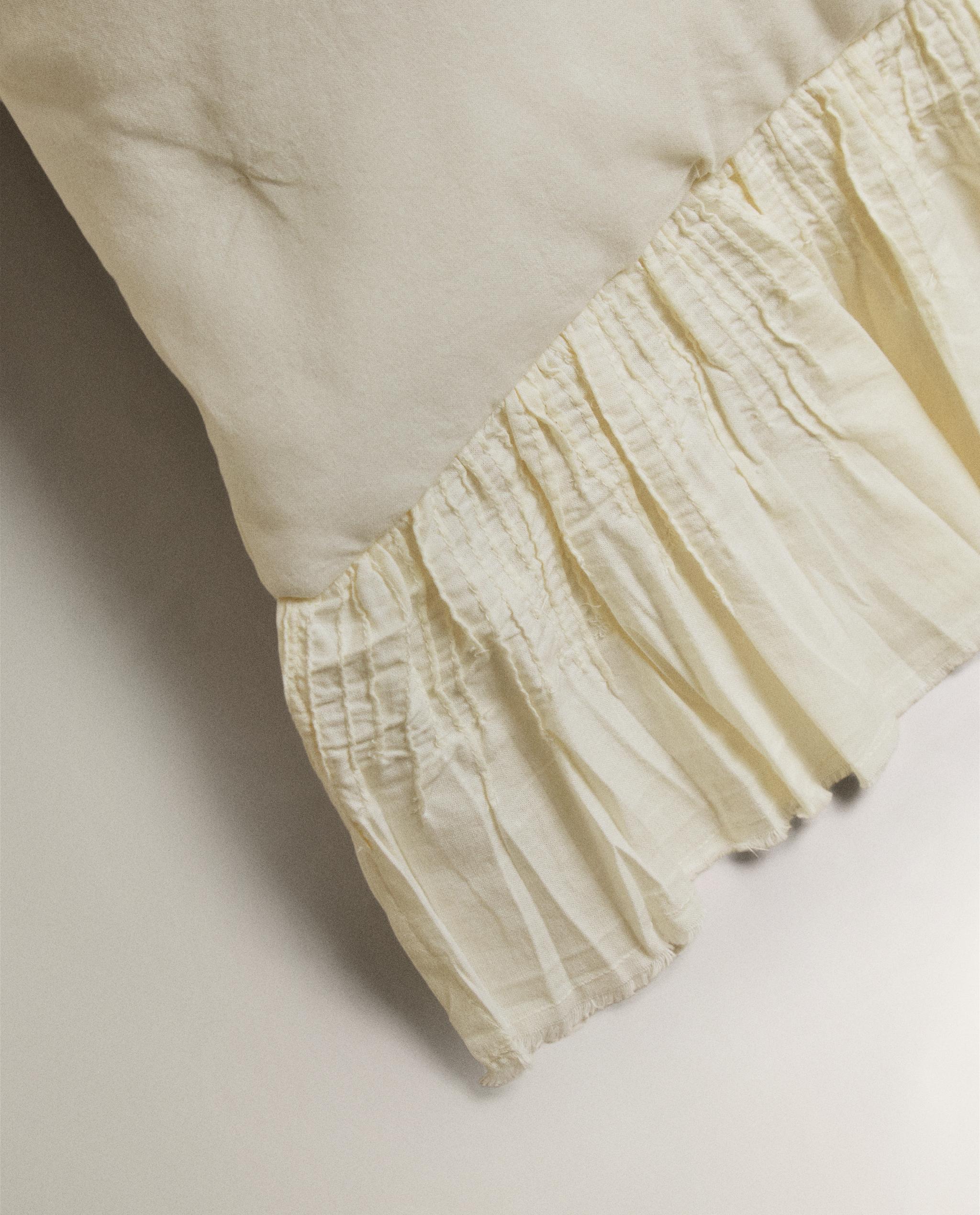 COTTON QUILTED CUSHION COVER WITH RUFFLE TRIM product thumbnail 6
