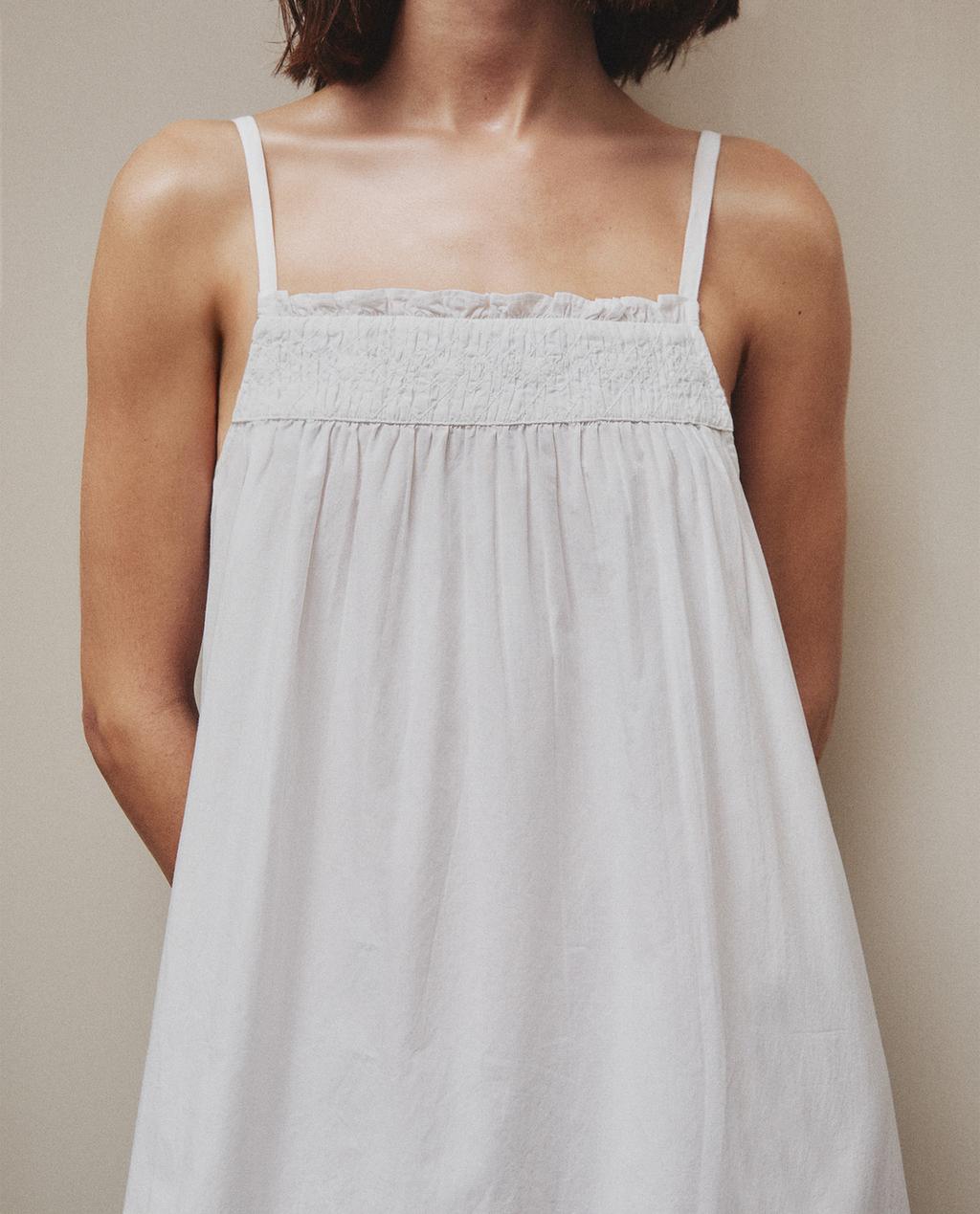 CAMISOLA DE ALGODÃO COM FRANZIDO