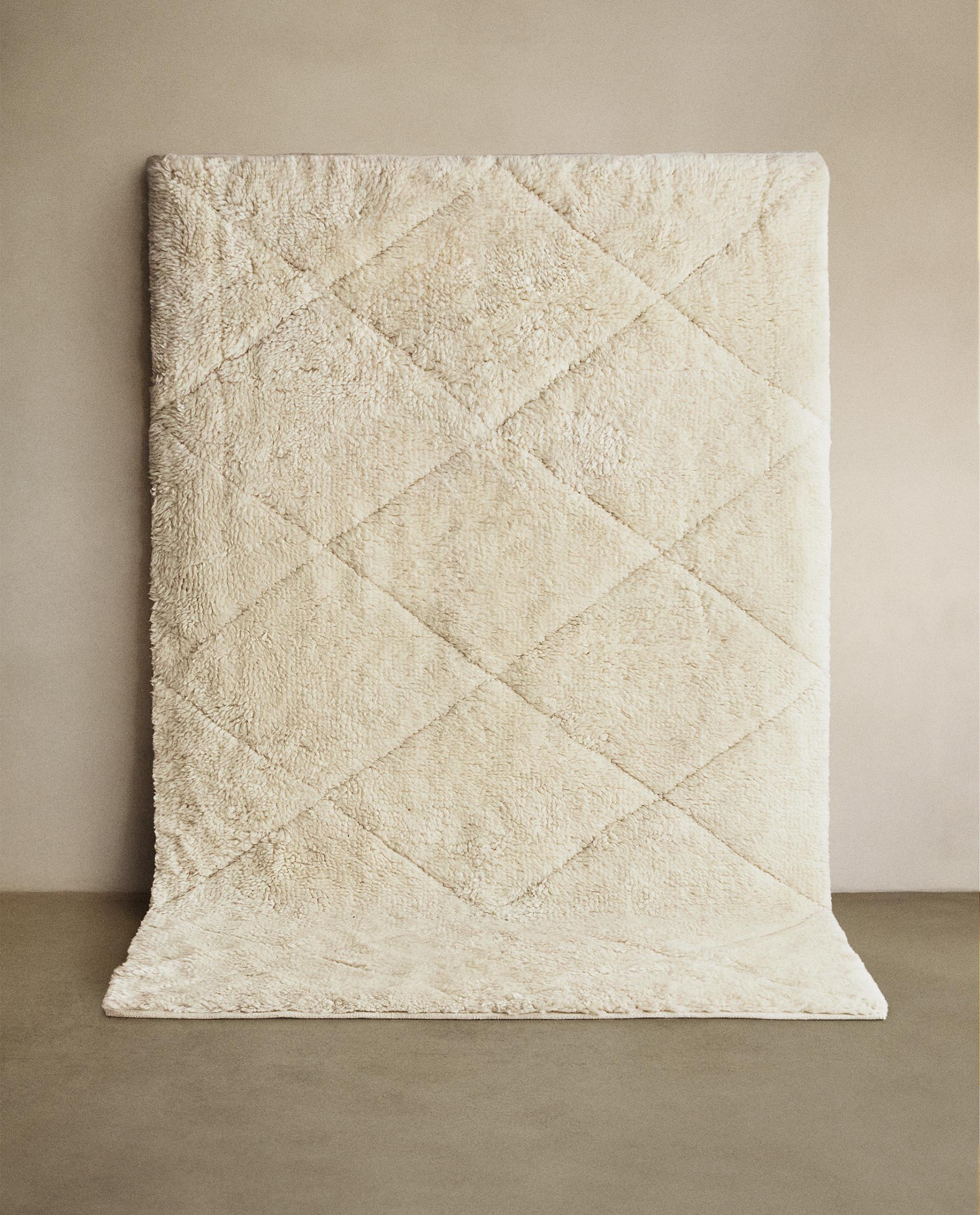 ZARA  ラグ 150x200 cm インディゴ ロンハーマン wtw ZARA HOME】ラグを新調しました！Cotton Block Print Rug | LEE