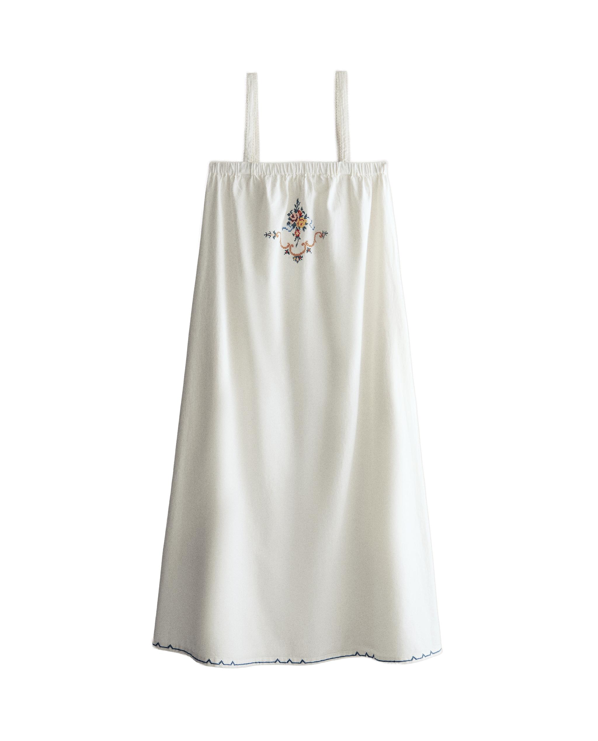 EMBROIDERED COTTON AND LINEN DRESS product thumbnail 6