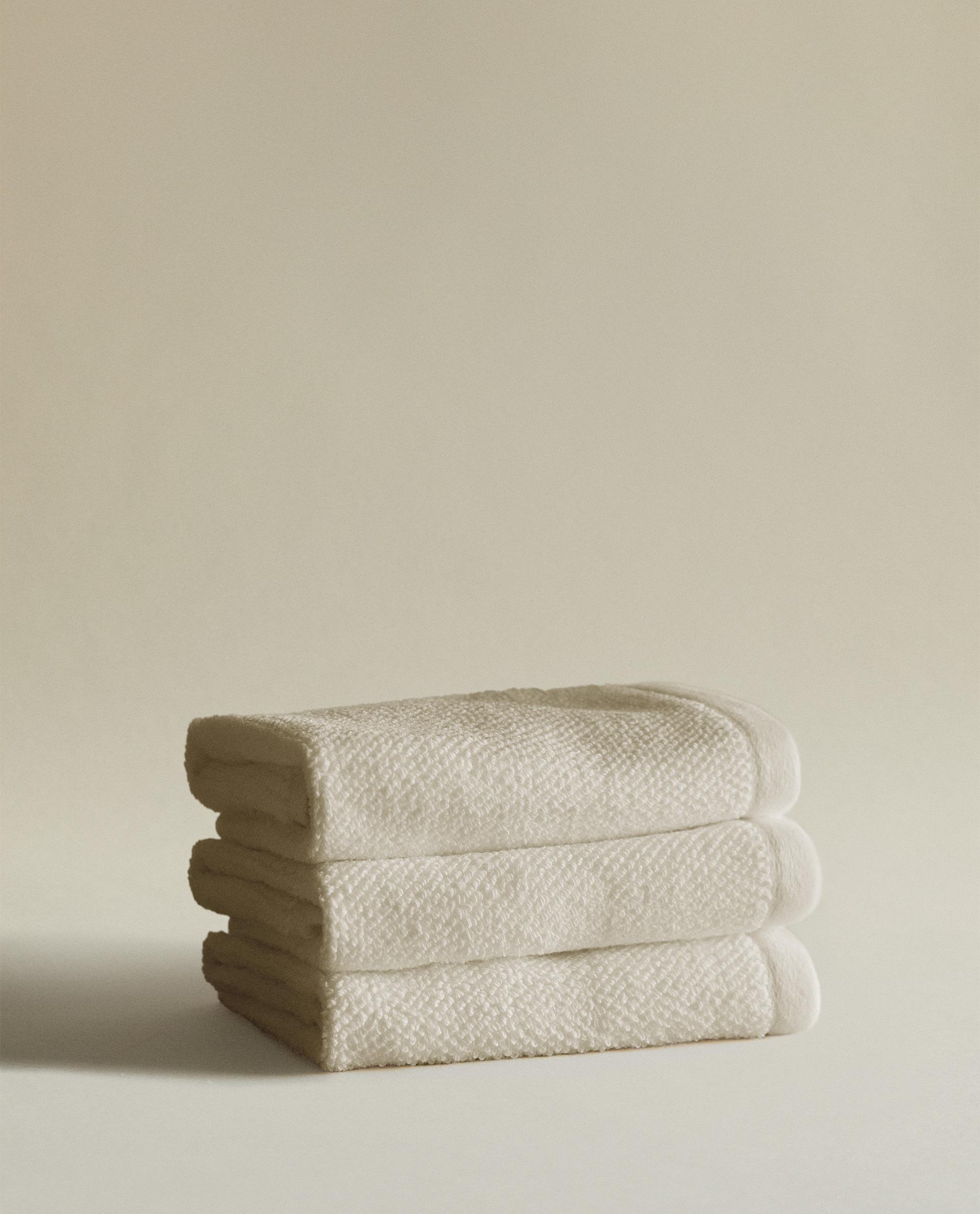 ZARA HOME - ZARA HOME フェイスタオル 3枚 ウォッシュタオル 3枚 セット ZARA HOME - ZARA HOME フェイスタオル 3枚 ウォッシュタオル 3