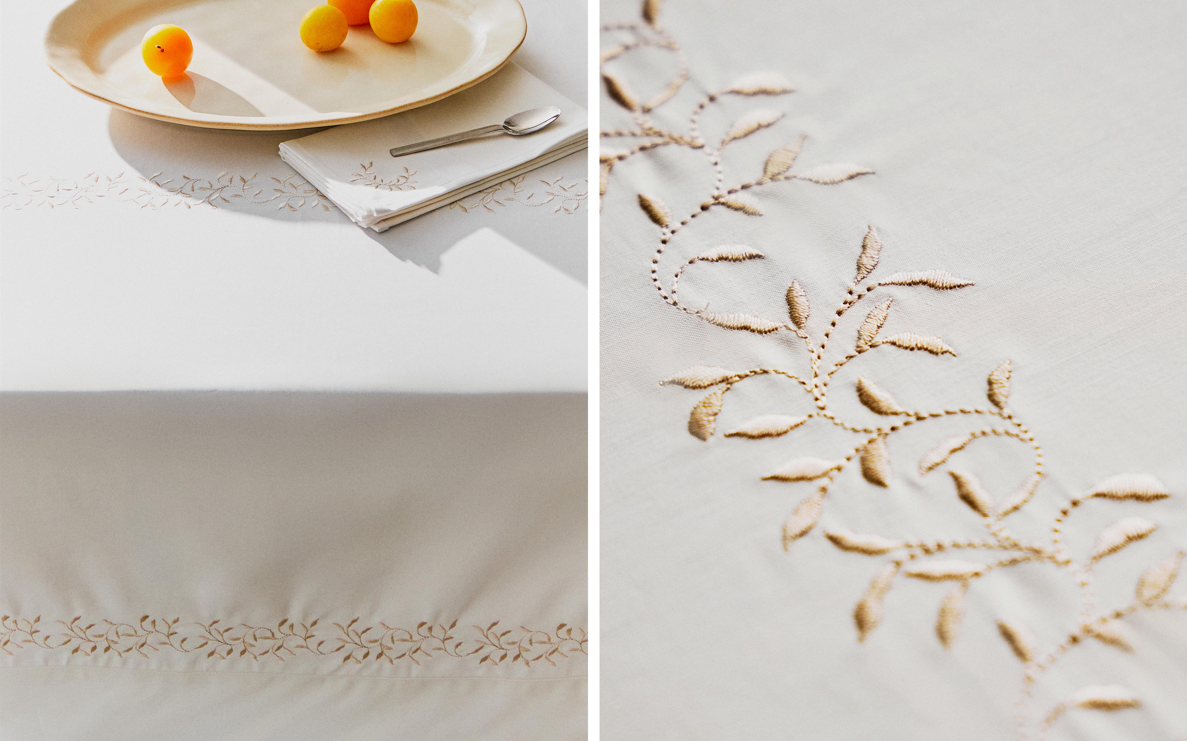 PLANT EMBROIDERED SATIN TABLECLOTH product thumbnail 8