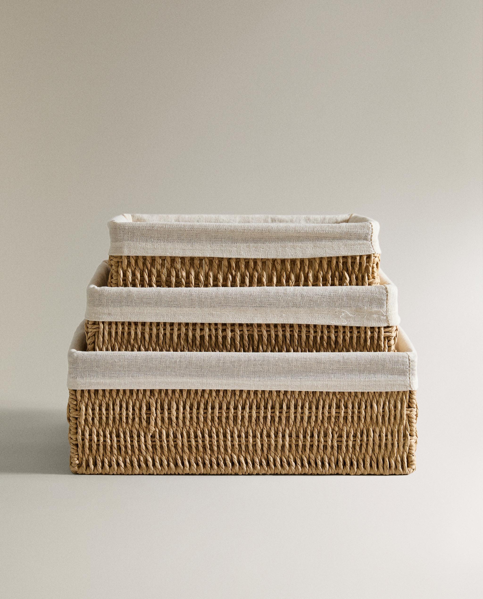 コットンライナー付き長方形バスケット | Zara Home 日本/Japan
