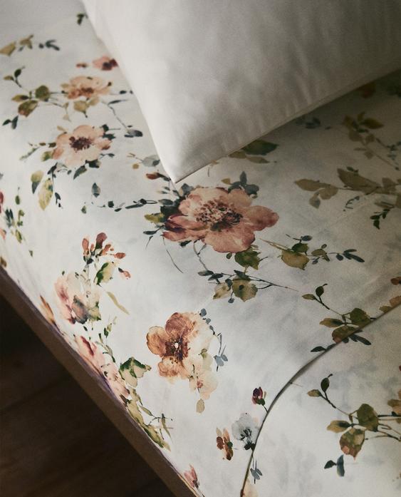 LENZUOLA DI SOPRA SATIN FIORI SELVATICI (300 FILI)