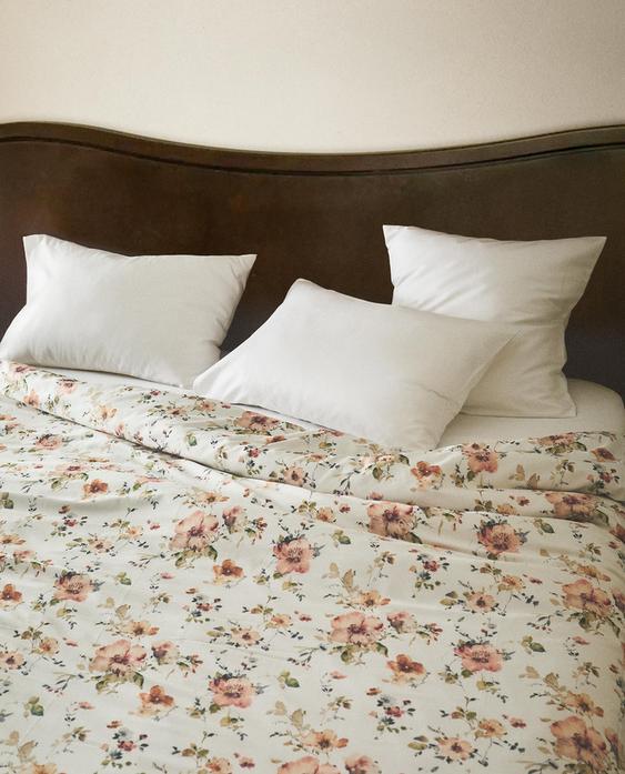 WILD FLOWERS SATEEN DUVET COVER (300 THREAD COUNT)