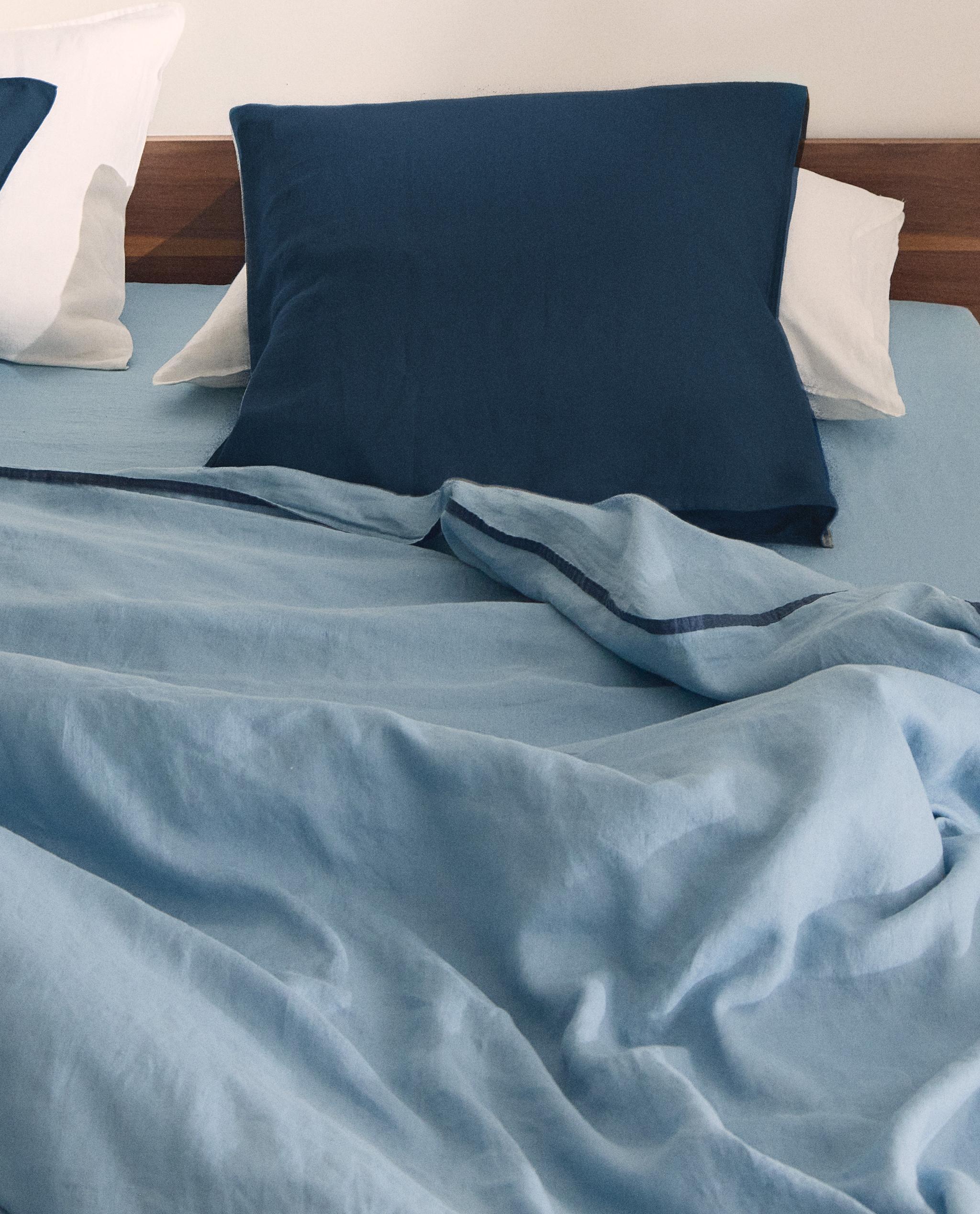 CONTRAST LINEN DUVET COVER